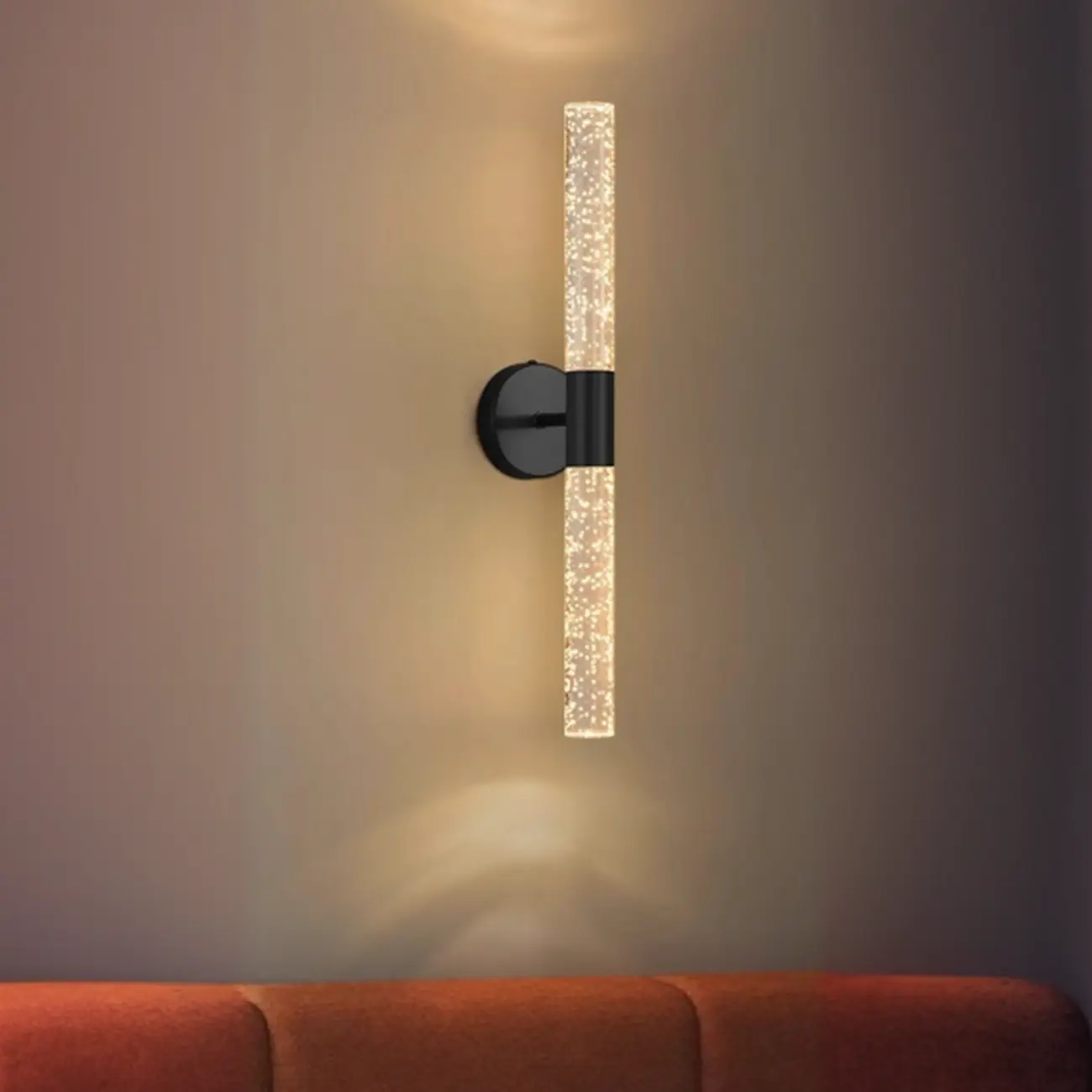 Modern 2-Light Acrylic Dreamy Cylinder Wall Sconce Image - 3 | homeyfad