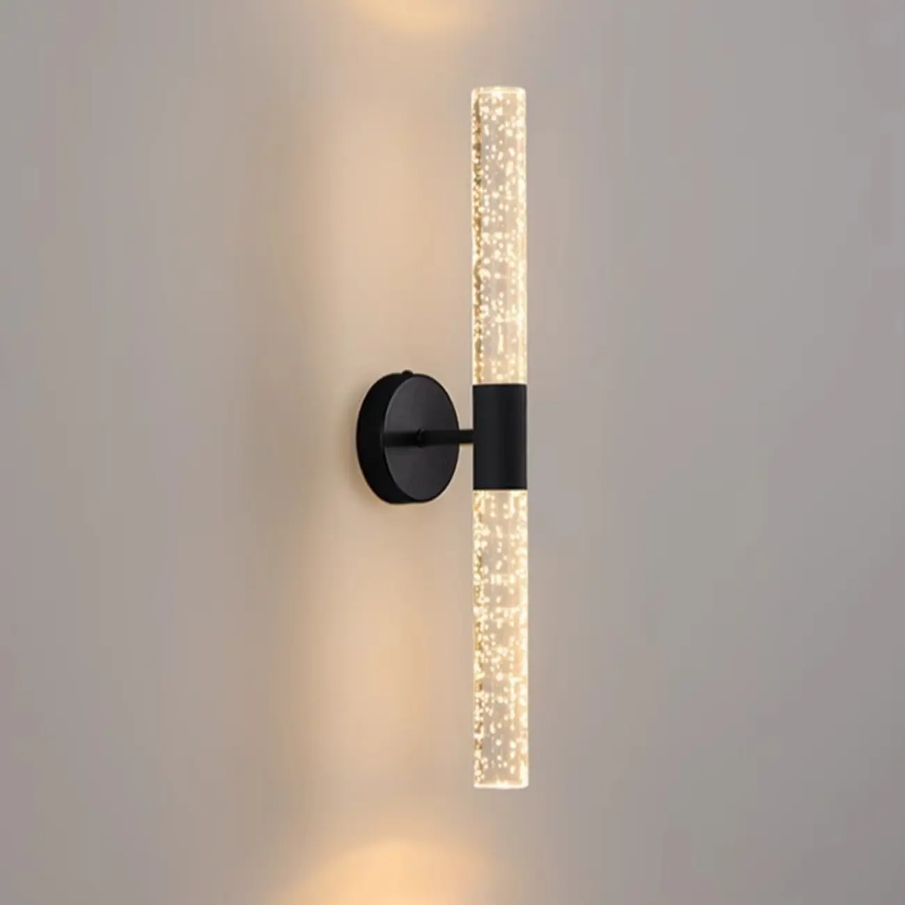 Modern 2-Light Acrylic Dreamy Cylinder Wall Sconce Image - 6 | homeyfad
