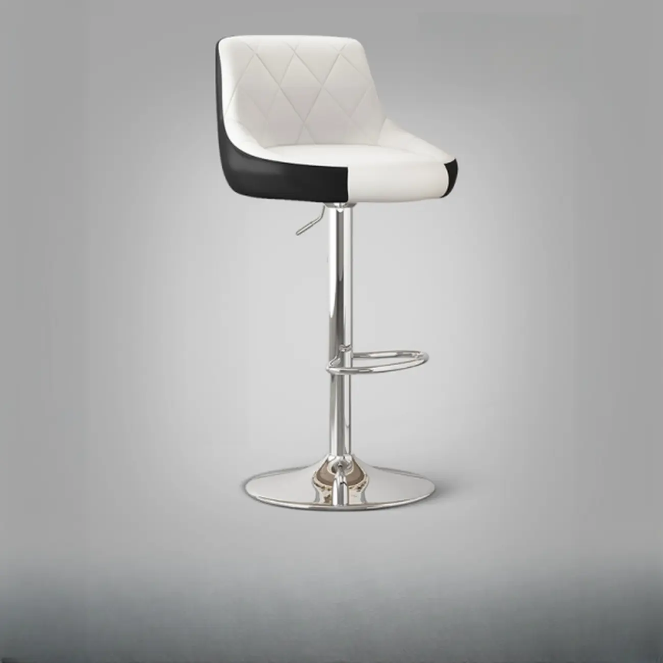 Modern Leather Swivel Adjustable Bar Stools  Image - 2 | homeyfad