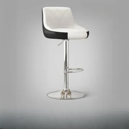 Modern Leather Swivel Adjustable Bar Stools  Image - 2