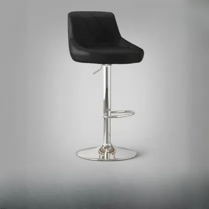 Modern Leather Swivel Adjustable Bar Stools  Image - 3