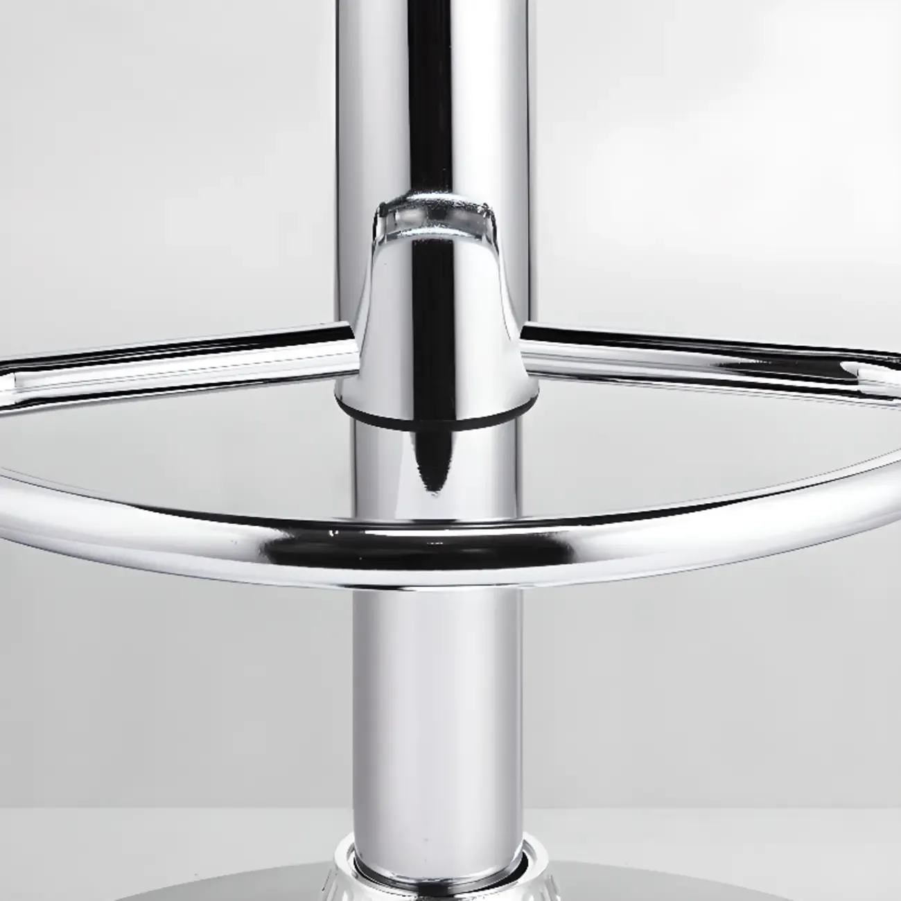Modern Leather Swivel Adjustable Bar Stools Image - 10