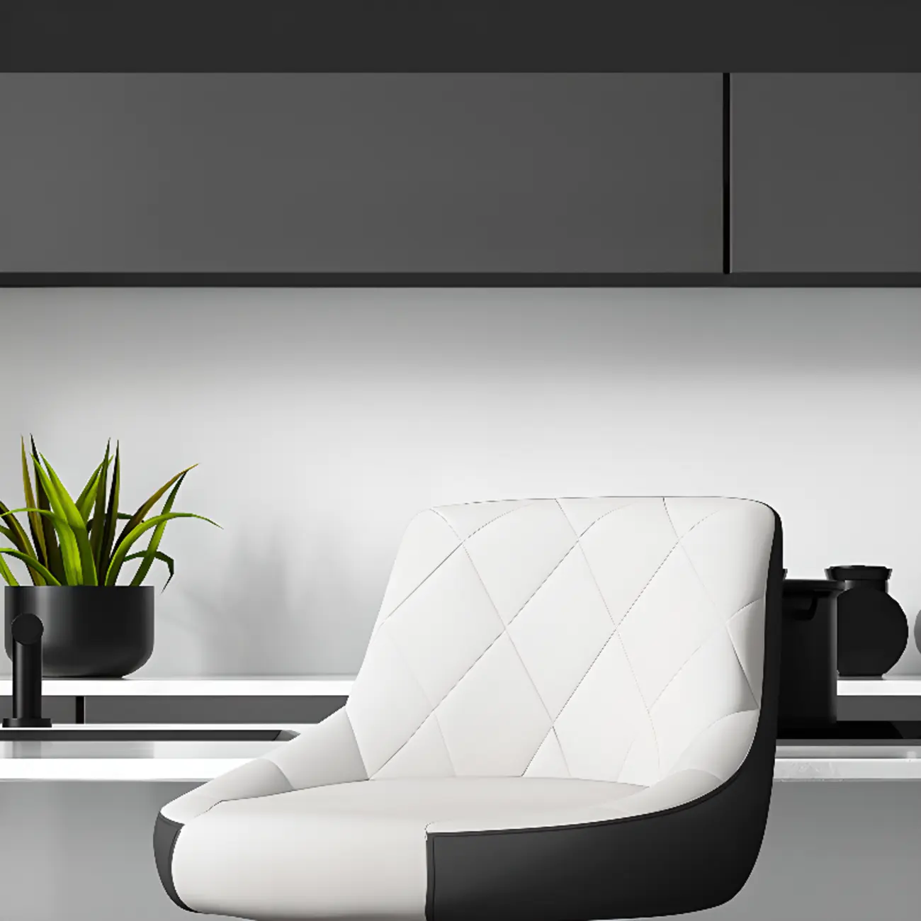Modern Leather Swivel Adjustable Bar Stools  Image - 12 | homeyfad