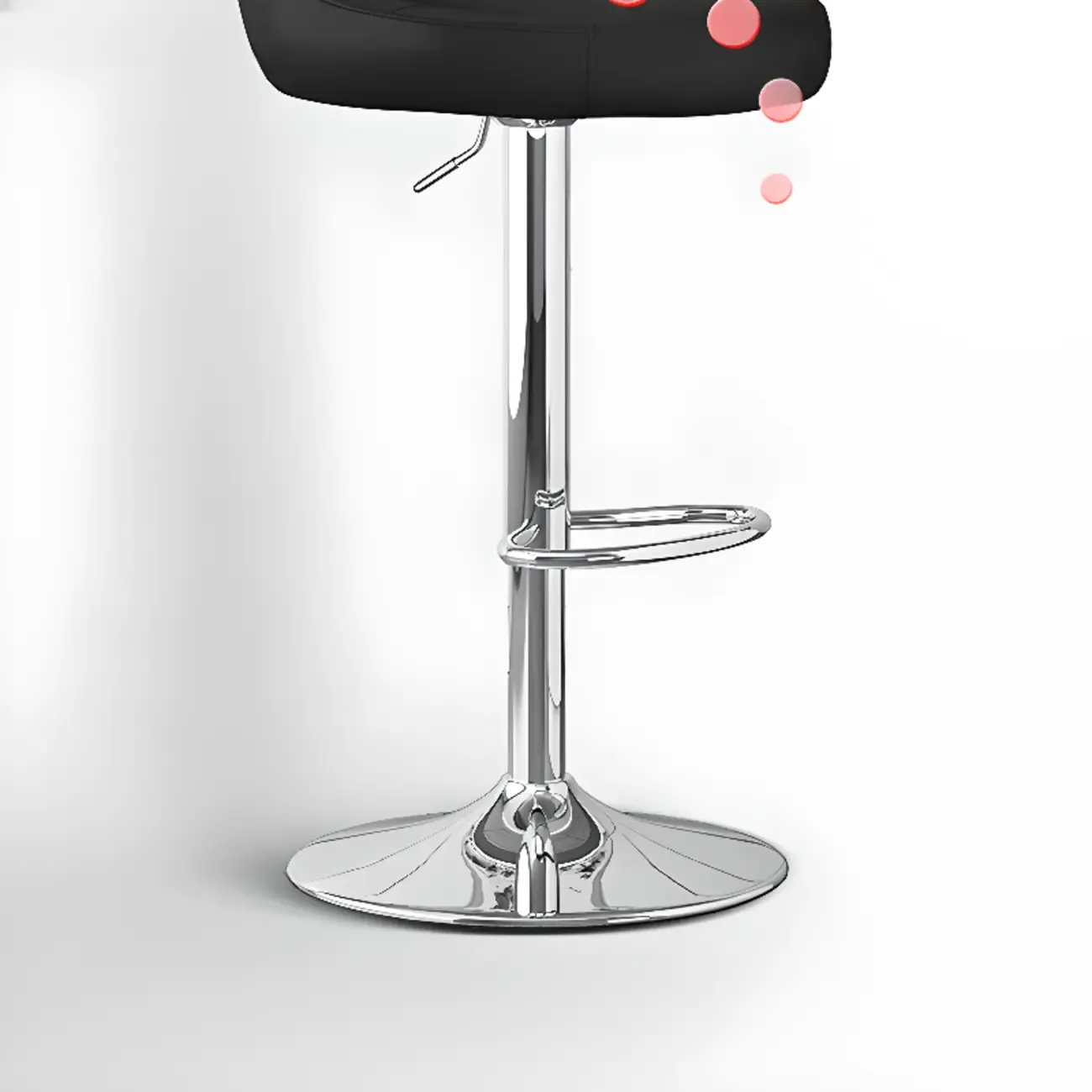 Modern Leather Swivel Adjustable Bar Stools Image - 13