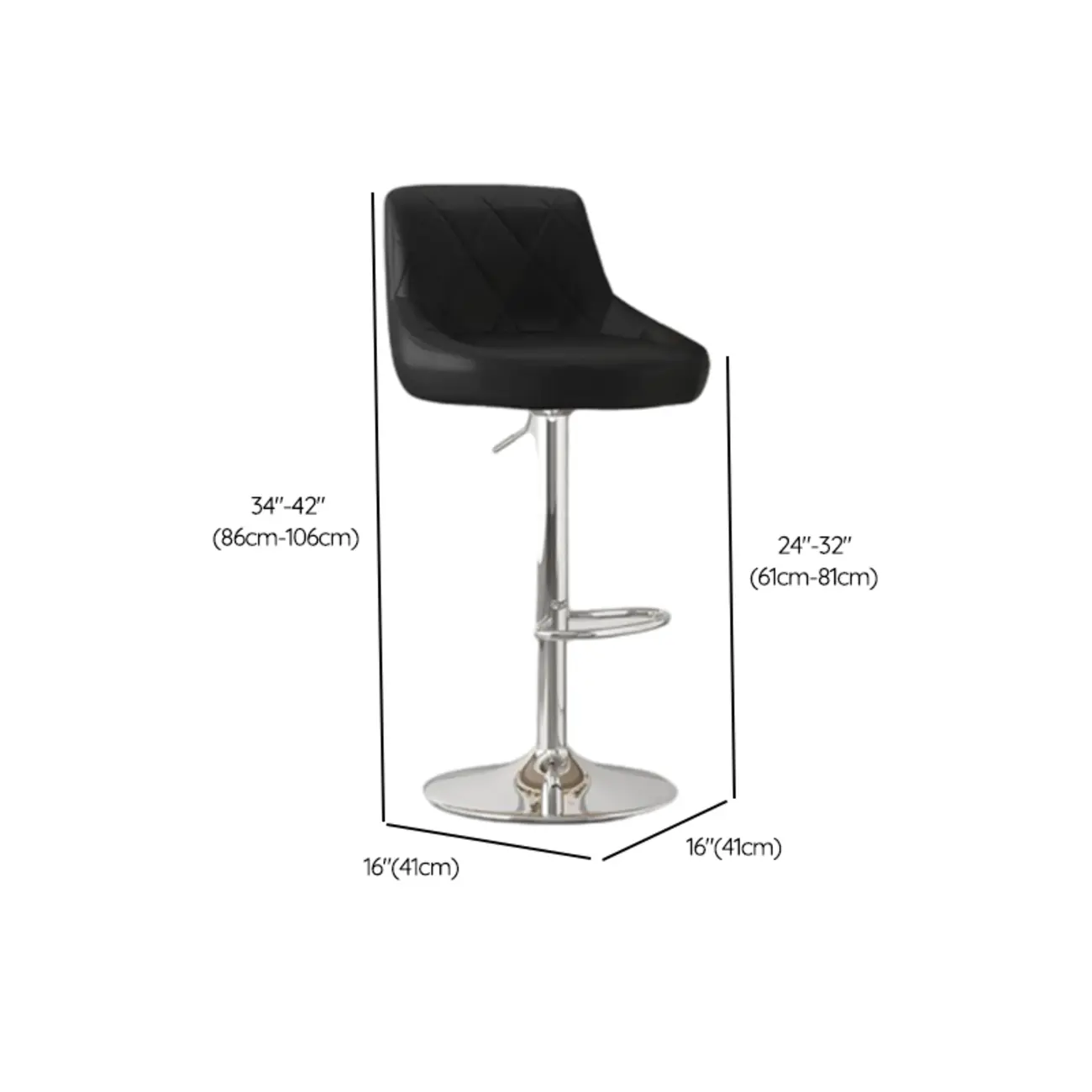 Modern Leather Swivel Adjustable Bar Stools  #size | homeyfad