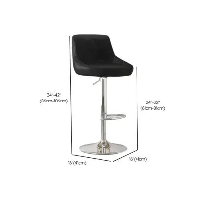 Modern Leather Swivel Adjustable Bar Stools  #size