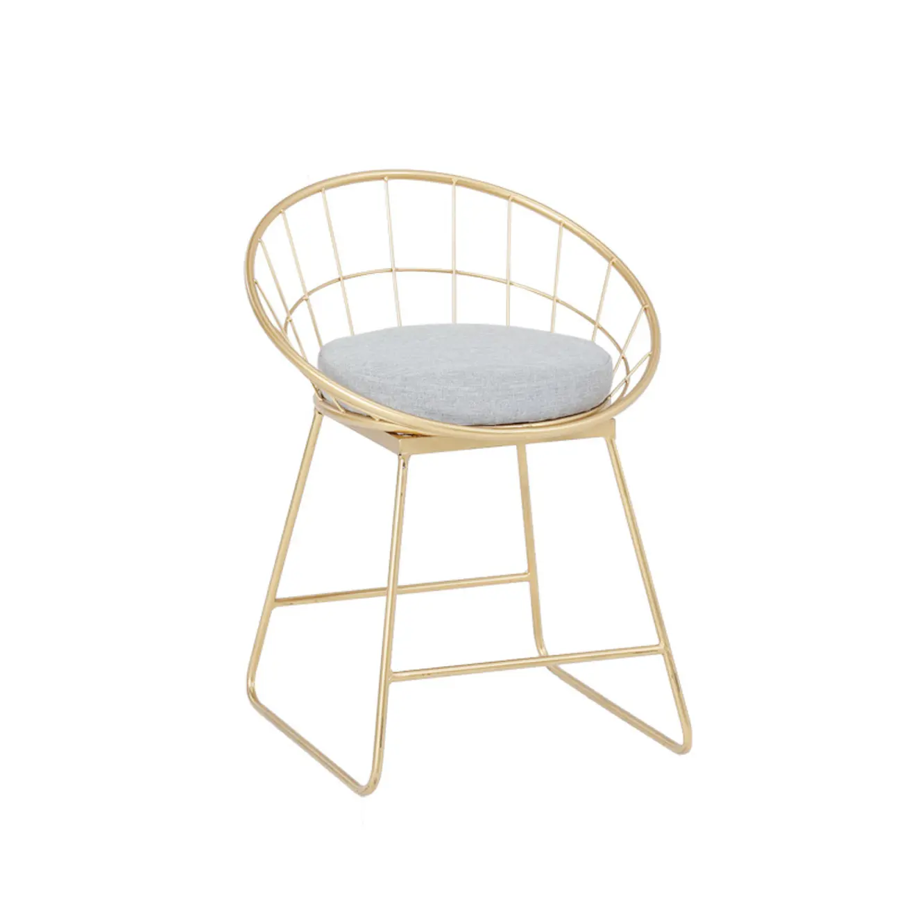 Glam Metal Domed Back Bar Stools with Armrest Image - 5 | homeyfad