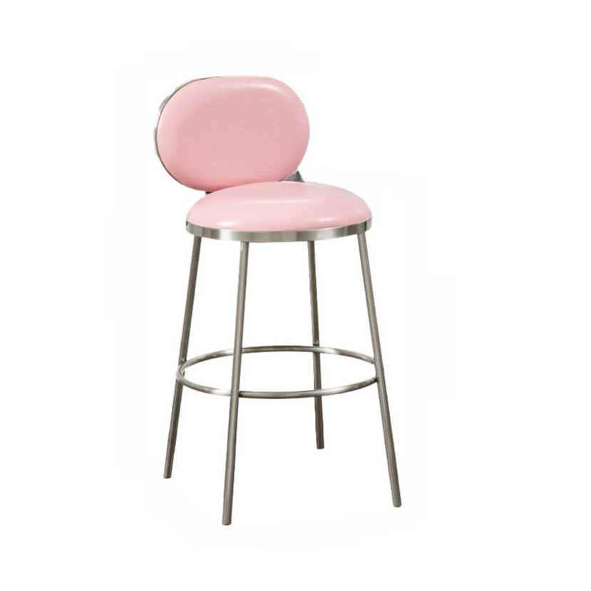 Modern 4-Leg Metal Faux Leather Upholstered Bar Stools | homeyfad