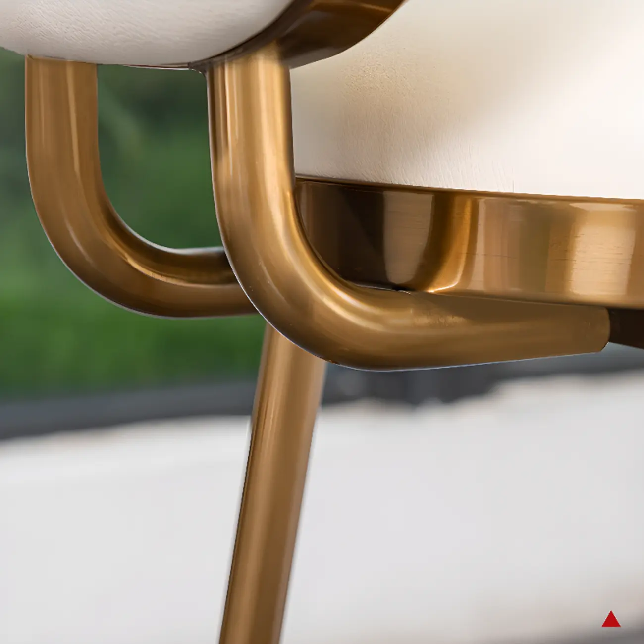 Modern 4-Leg Metal Faux Leather Upholstered Bar Stools Image - 6 | homeyfad