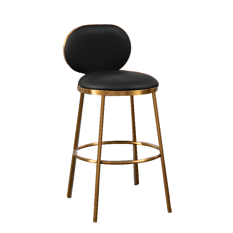 Modern 4-Leg Metal Faux Leather Upholstered Bar Stools | homeyfad