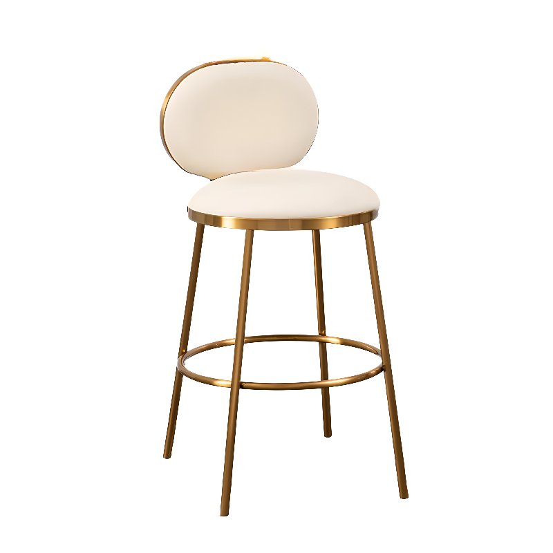 Modern 4-Leg Metal Faux Leather Upholstered Bar Stools | homeyfad