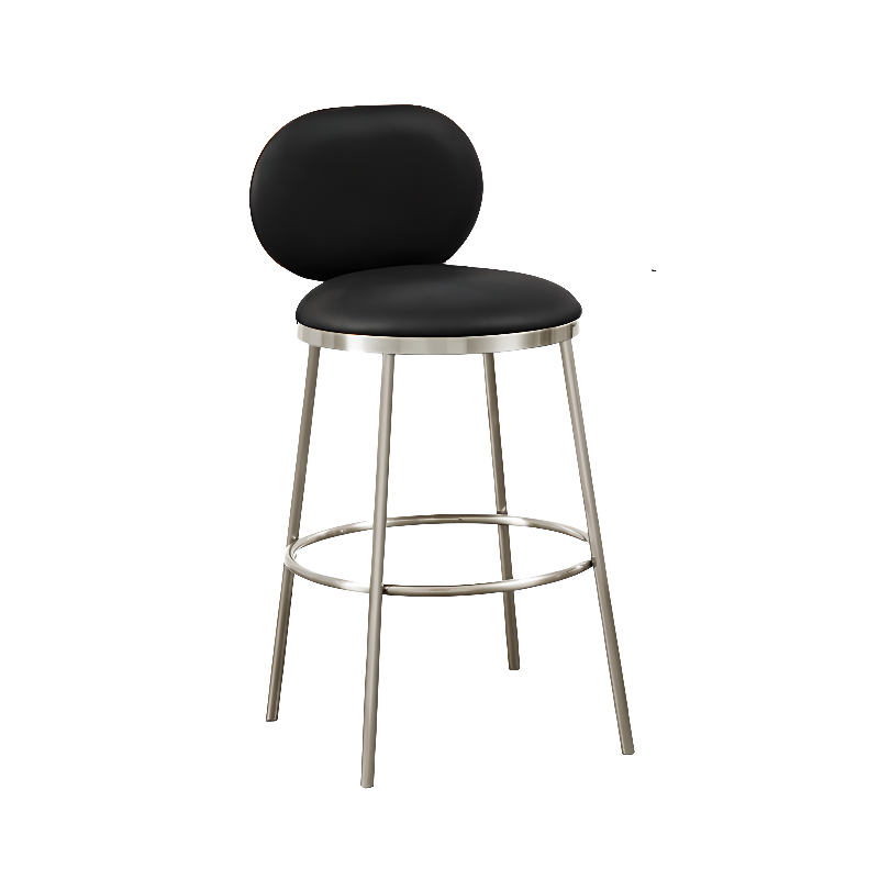Modern 4-Leg Metal Faux Leather Upholstered Bar Stools | homeyfad