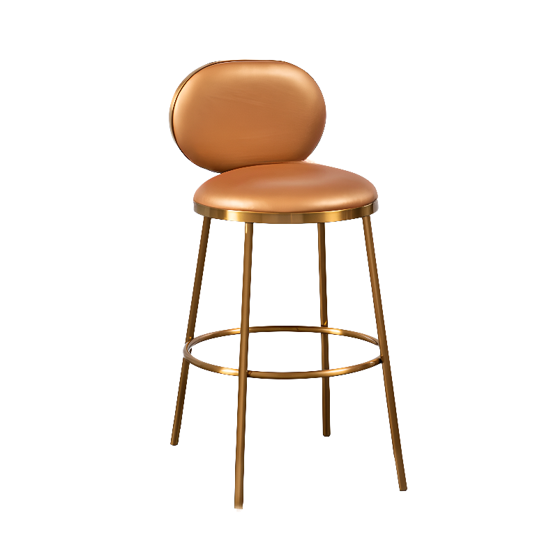 Modern 4-Leg Metal Faux Leather Upholstered Bar Stools | homeyfad