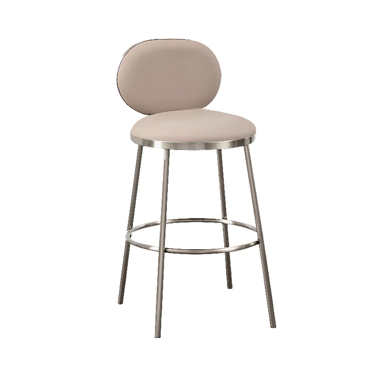 Modern 4-Leg Metal Faux Leather Upholstered Bar Stools Image - 24 | homeyfad