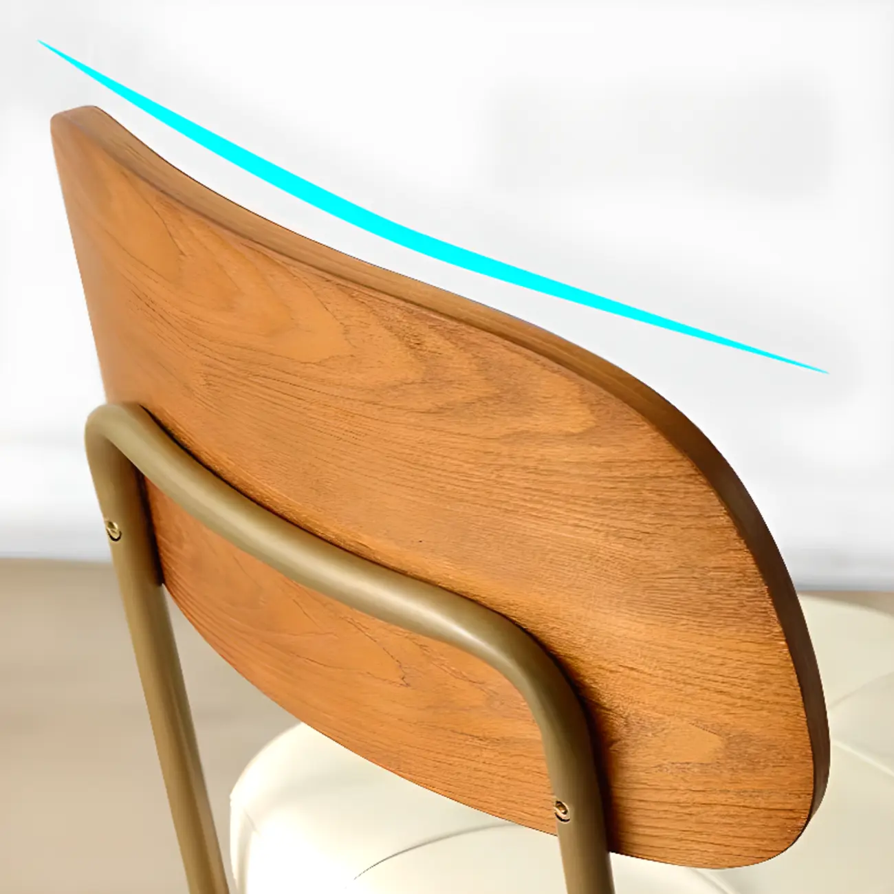 Wooden Square Leather Upholstered Bar Stool with Backrest | homeyfad