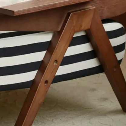 Modern Fabric Accent Chair with Wooden Frame for Living Room Image - 9