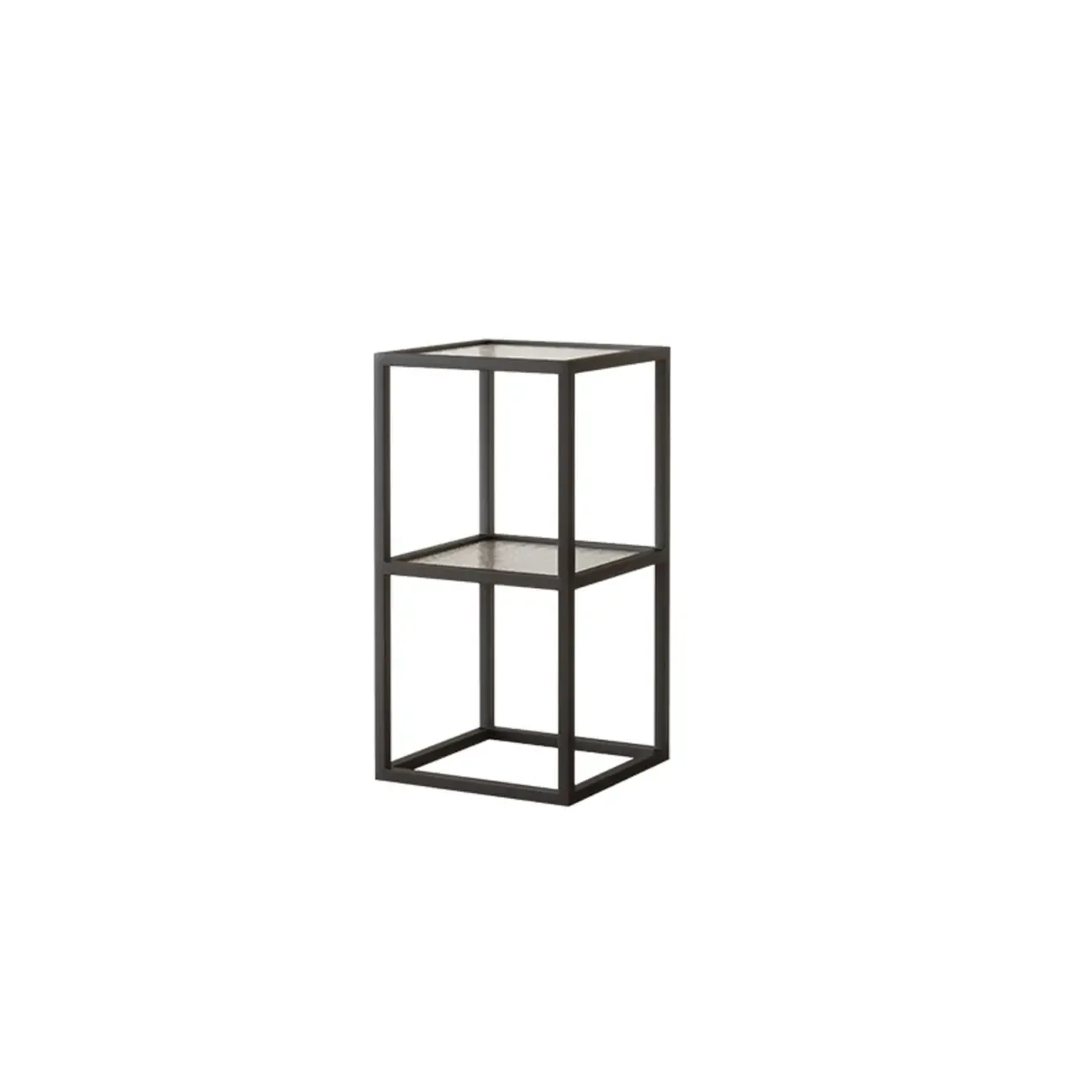 Modern Cube Open Metal Frame Black Bookcase Image - 10