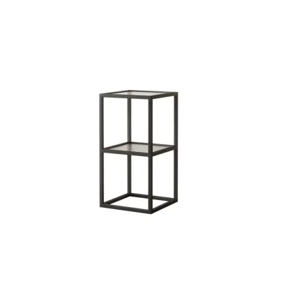 Modern Cube Open Metal Frame Black Bookcase Image - 10