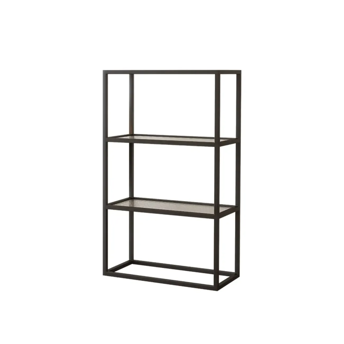 Modern Cube Open Metal Frame Black Bookcase Image - 14
