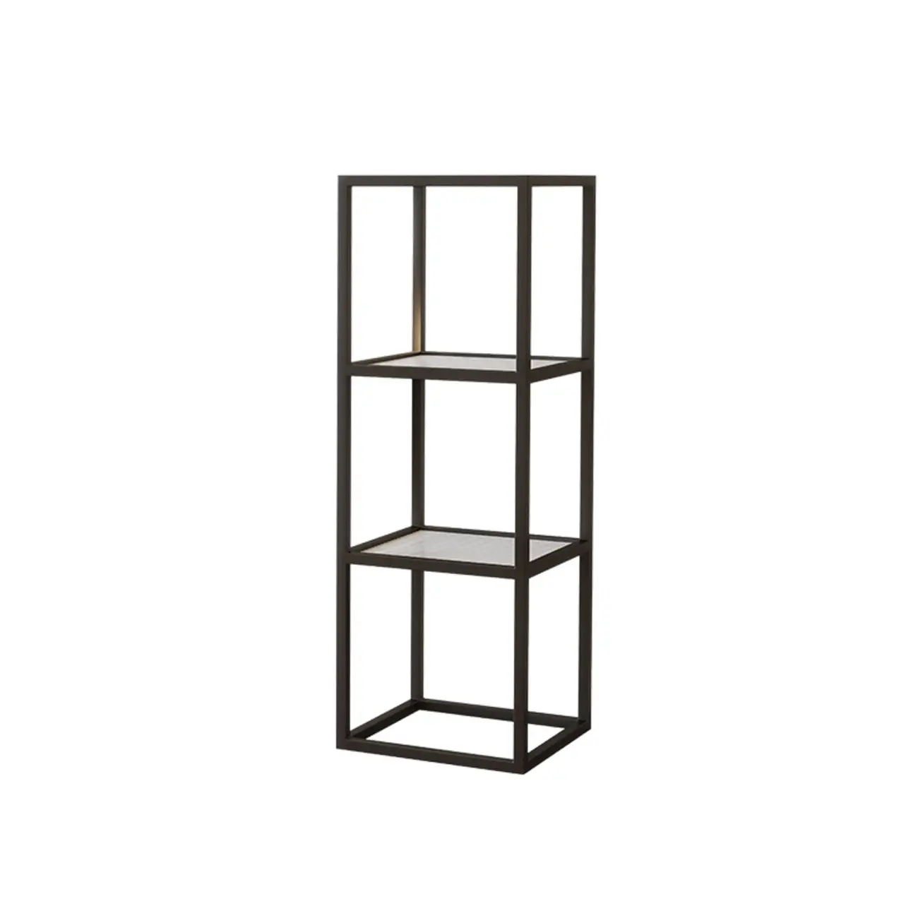 Modern Cube Open Metal Frame Black Bookcase Image - 16 | homeyfad