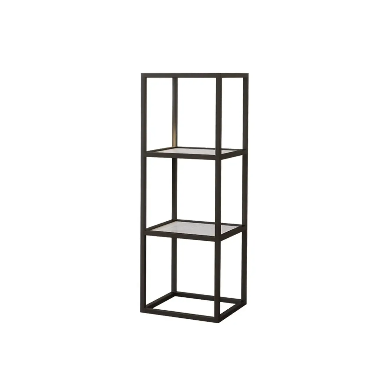 Modern Cube Open Metal Frame Black Bookcase Image - 16
