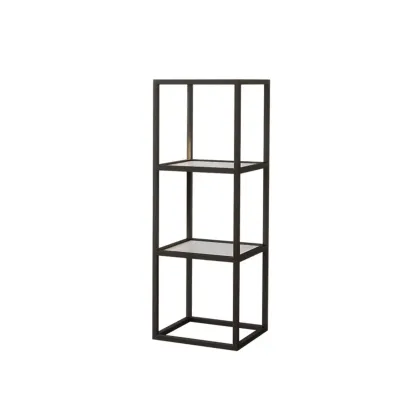 Modern Cube Open Metal Frame Black Bookcase Image - 16