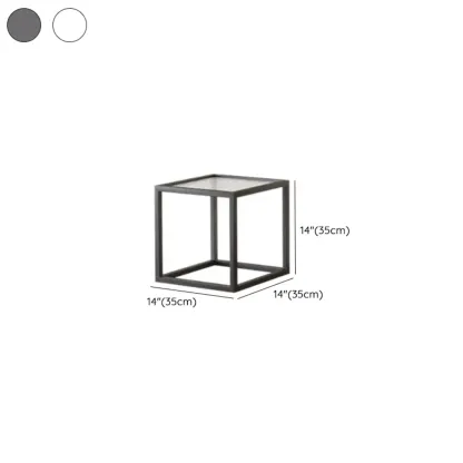 Modern Cube Open Metal Frame Black Bookcase #size
