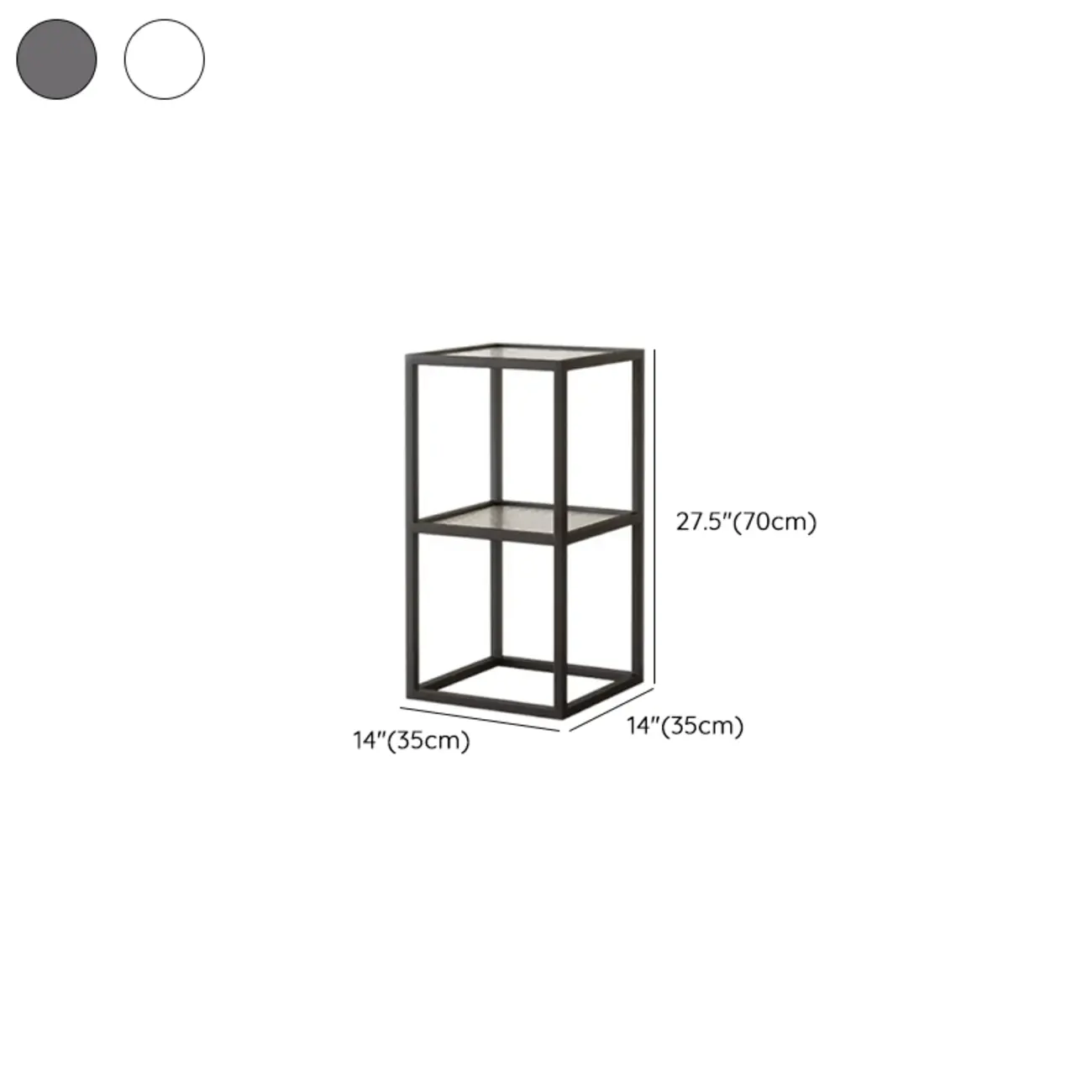 Modern Cube Open Metal Frame Black Bookcase Image - 20 | homeyfad