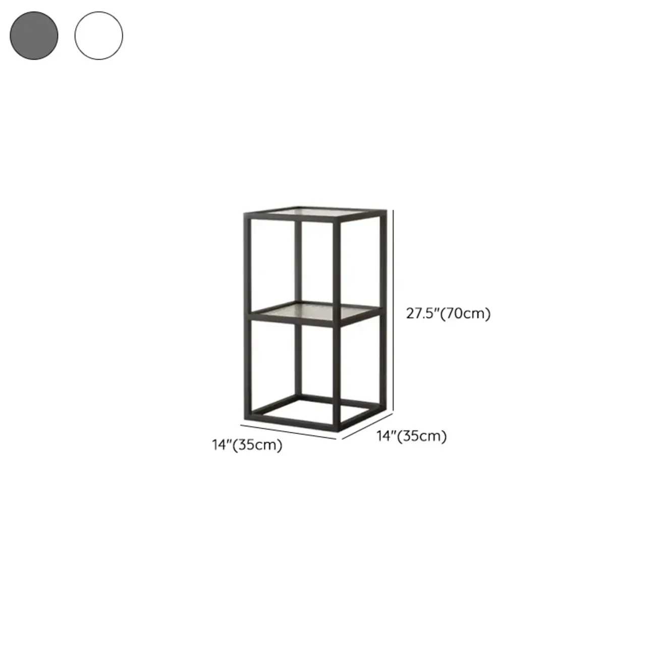 Modern Cube Open Metal Frame Black Bookcase Image - 20