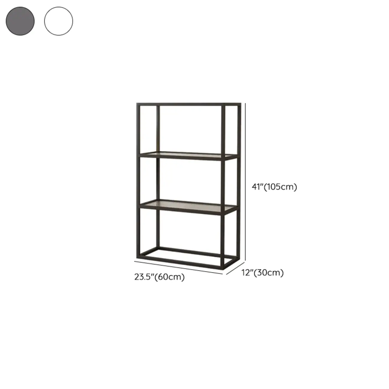 Modern Cube Open Metal Frame Black Bookcase Image - 23 | homeyfad