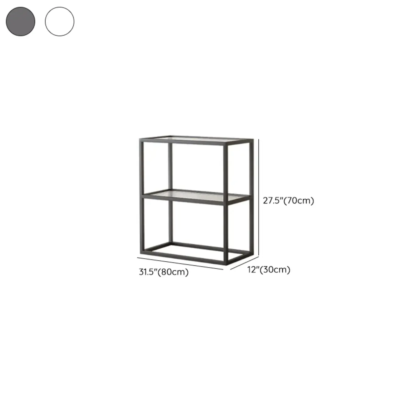 Modern Cube Open Metal Frame Black Bookcase Image - 24
