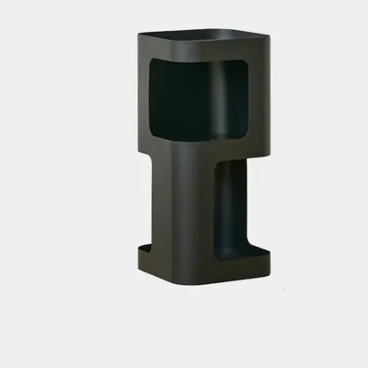 Spatial Art Decorative Black Metal Corner Bookcase Image - 4