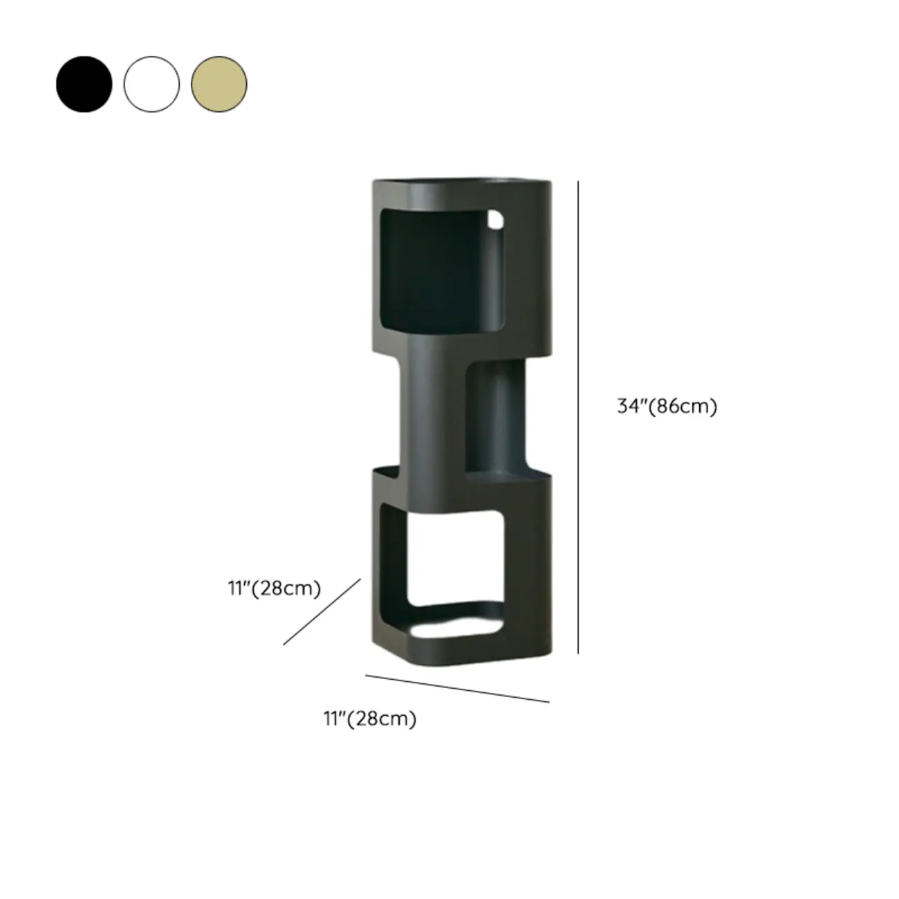 Spatial Art Decorative Black Metal Corner Bookcase Image - 21 | homeyfad