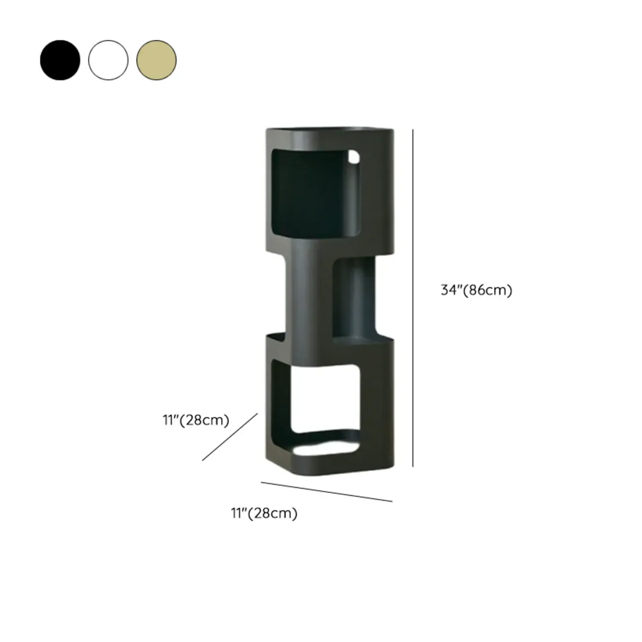 Spatial Art Decorative Black Metal Corner Bookcase Image - 21