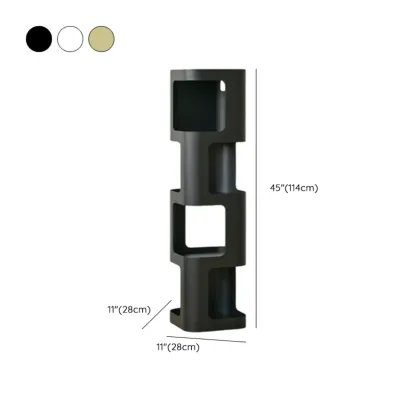 Spatial Art Decorative Black Metal Corner Bookcase Image - 22