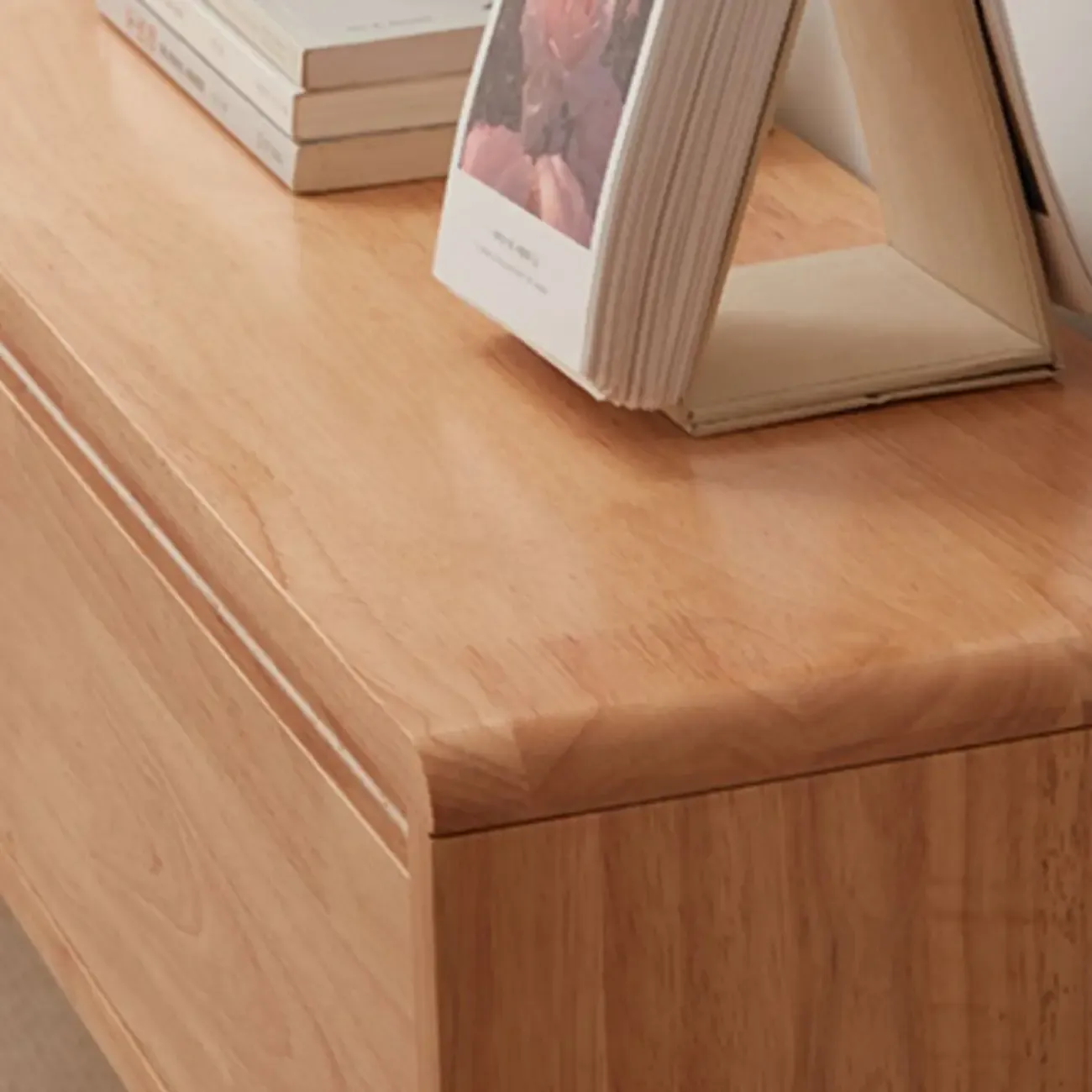 Modern Wooden Wall-mounted TV Stand for Living Room Image - 17