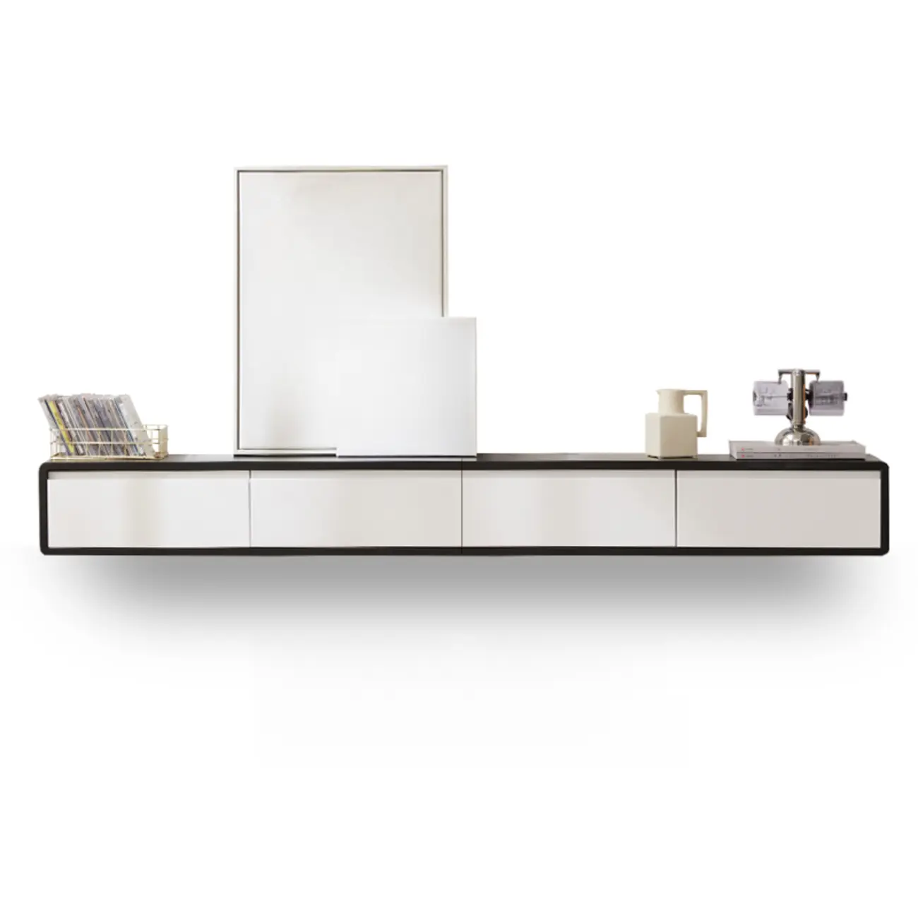 Modern Wooden Wall-mounted TV Stand for Living Room Image - 22 | homeyfad