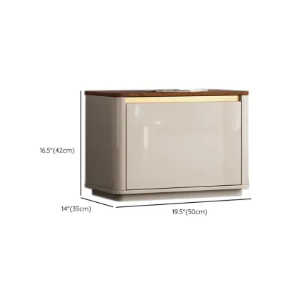 Luminous Low Wood Shoe Storage Bench for Entryway #size