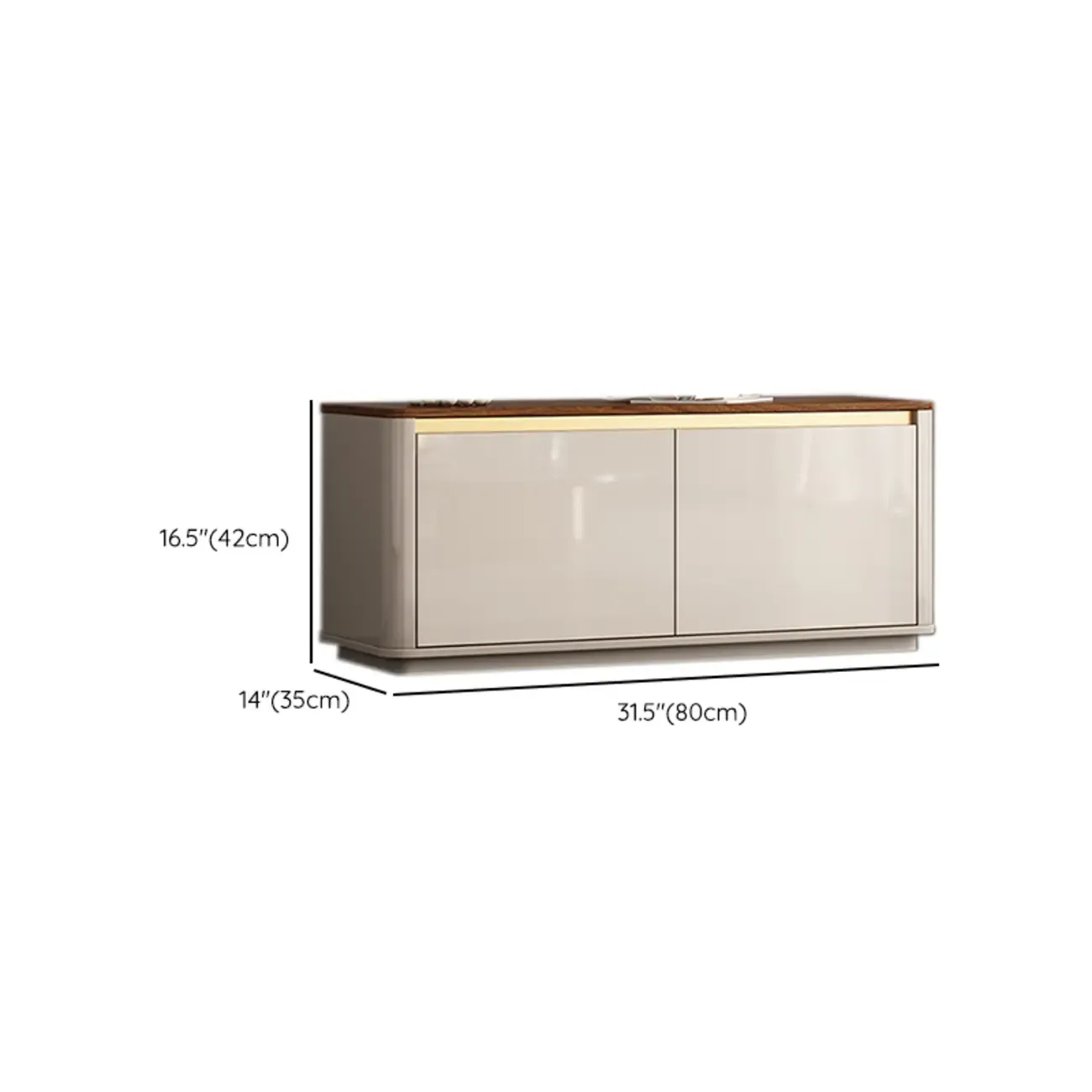 Luminous Low Wood Shoe Storage Bench for Entryway Image - 20