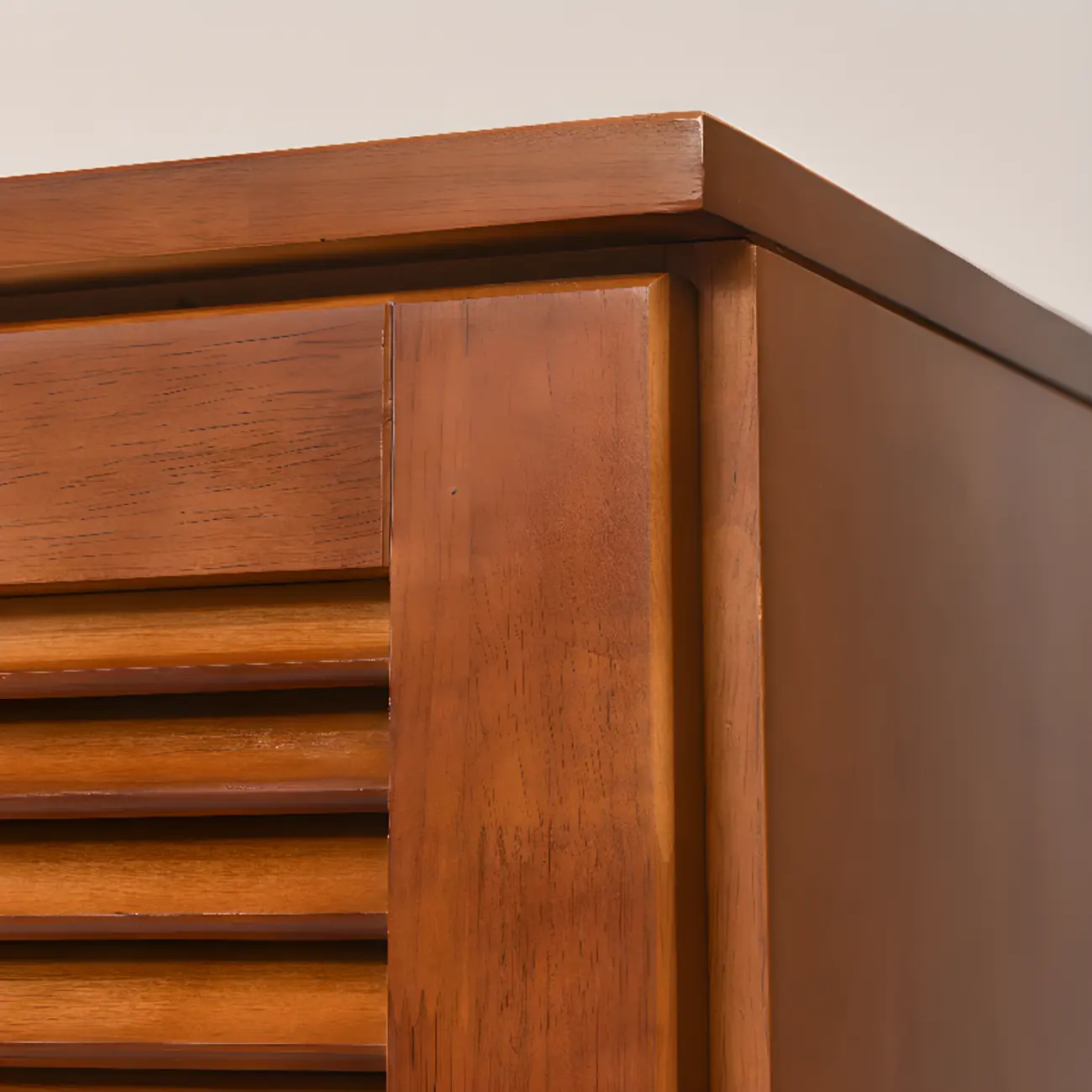 Nordic Tall Beige Solid Wood Shoe Cabinet for Entryway Image - 11 | homeyfad