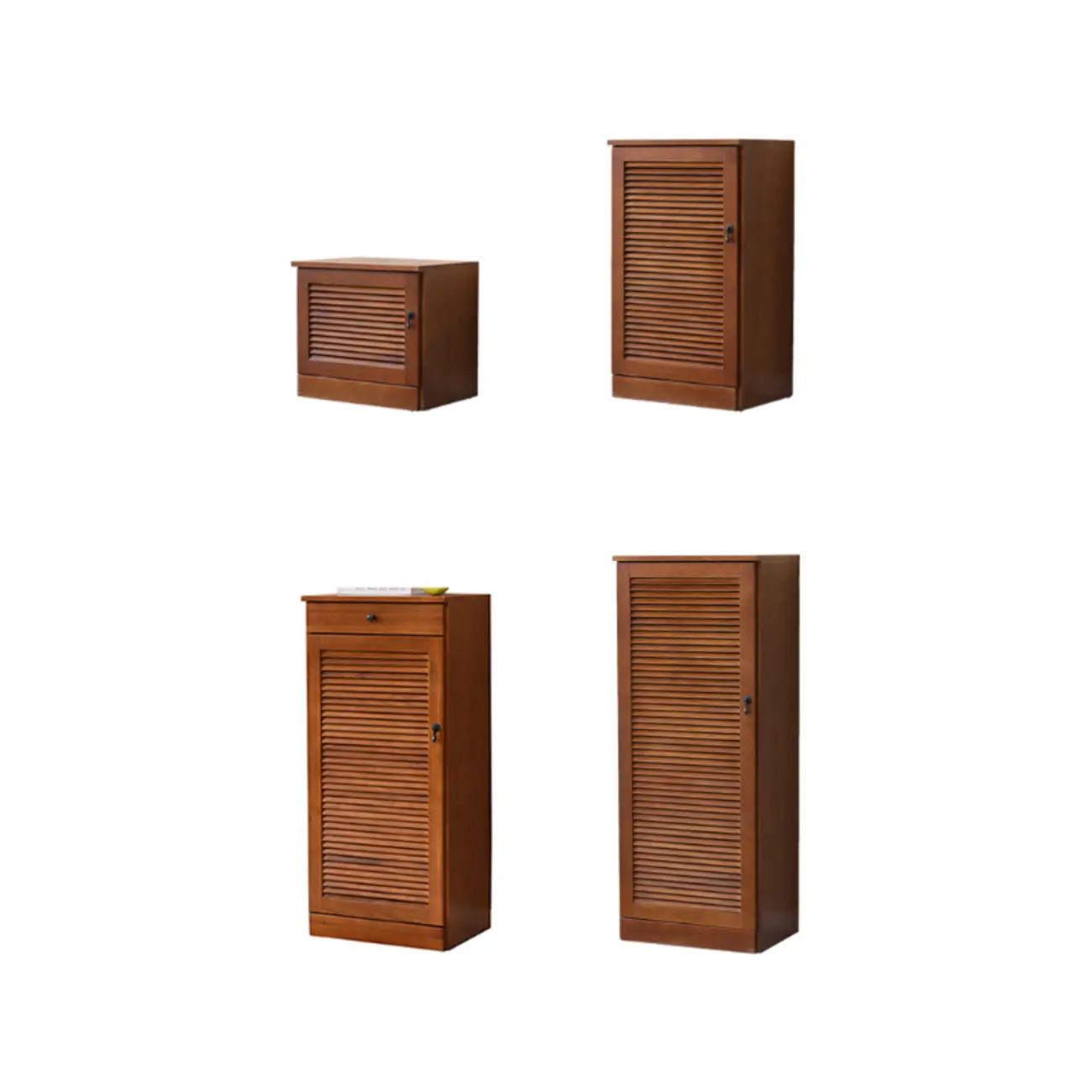 Nordic Tall Beige Solid Wood Shoe Cabinet for Entryway Image - 24 | homeyfad