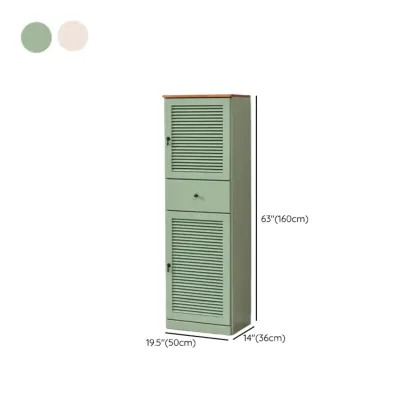 Nordic Tall Beige Solid Wood Shoe Cabinet for Entryway Image - 26