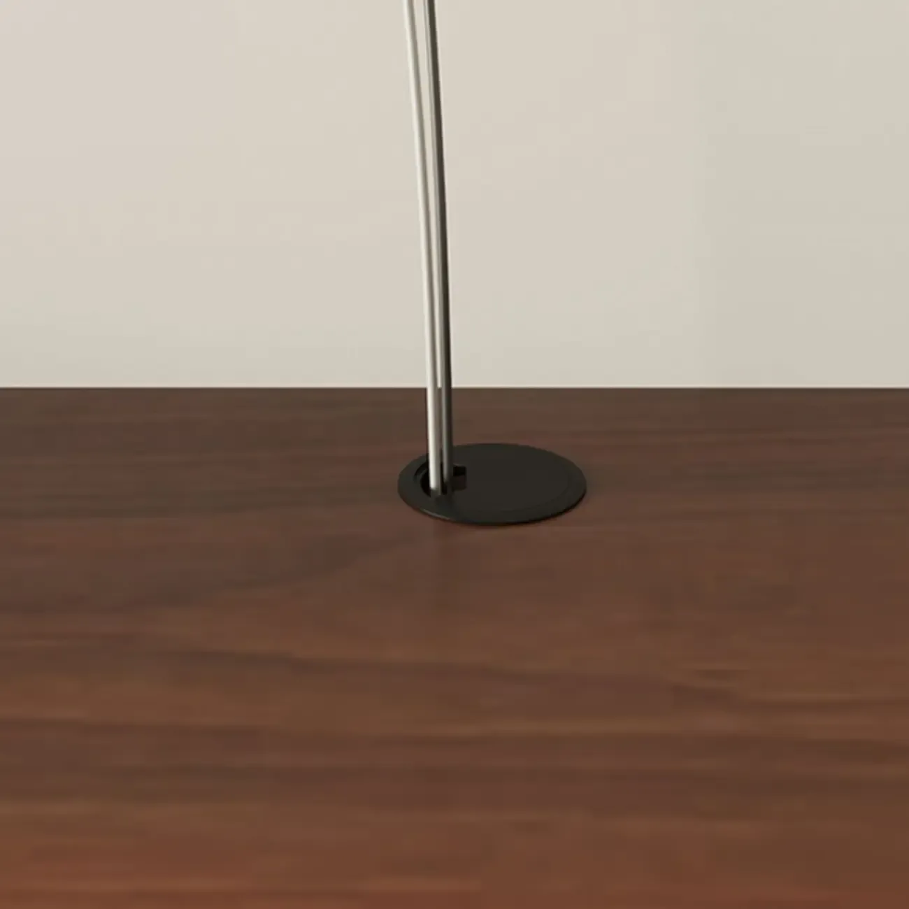 Walnut-Black Wood Drawers Floating Mount TV Stand Wall-Mounted Image - 7