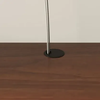 Walnut-Black Wood Drawers Floating Mount TV Stand Wall-Mounted Image - 7