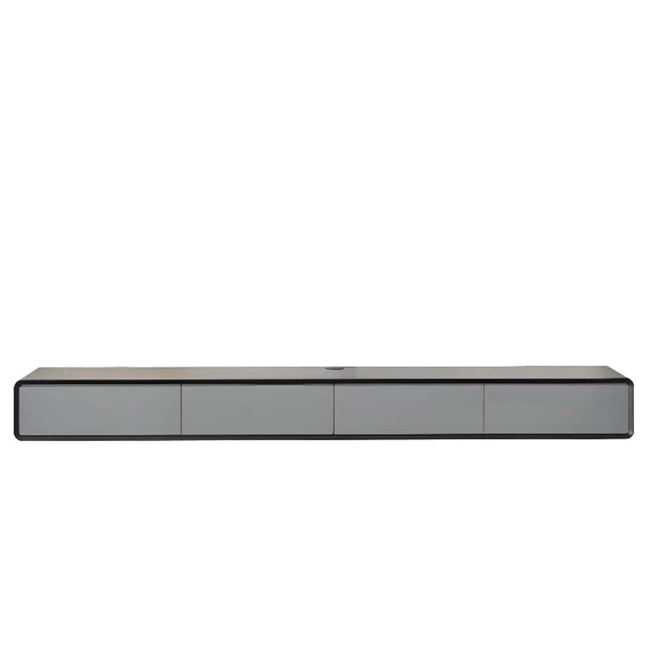 Walnut-Black Wood Drawers Floating Mount TV Stand Wall-Mounted Image - 21 | homeyfad