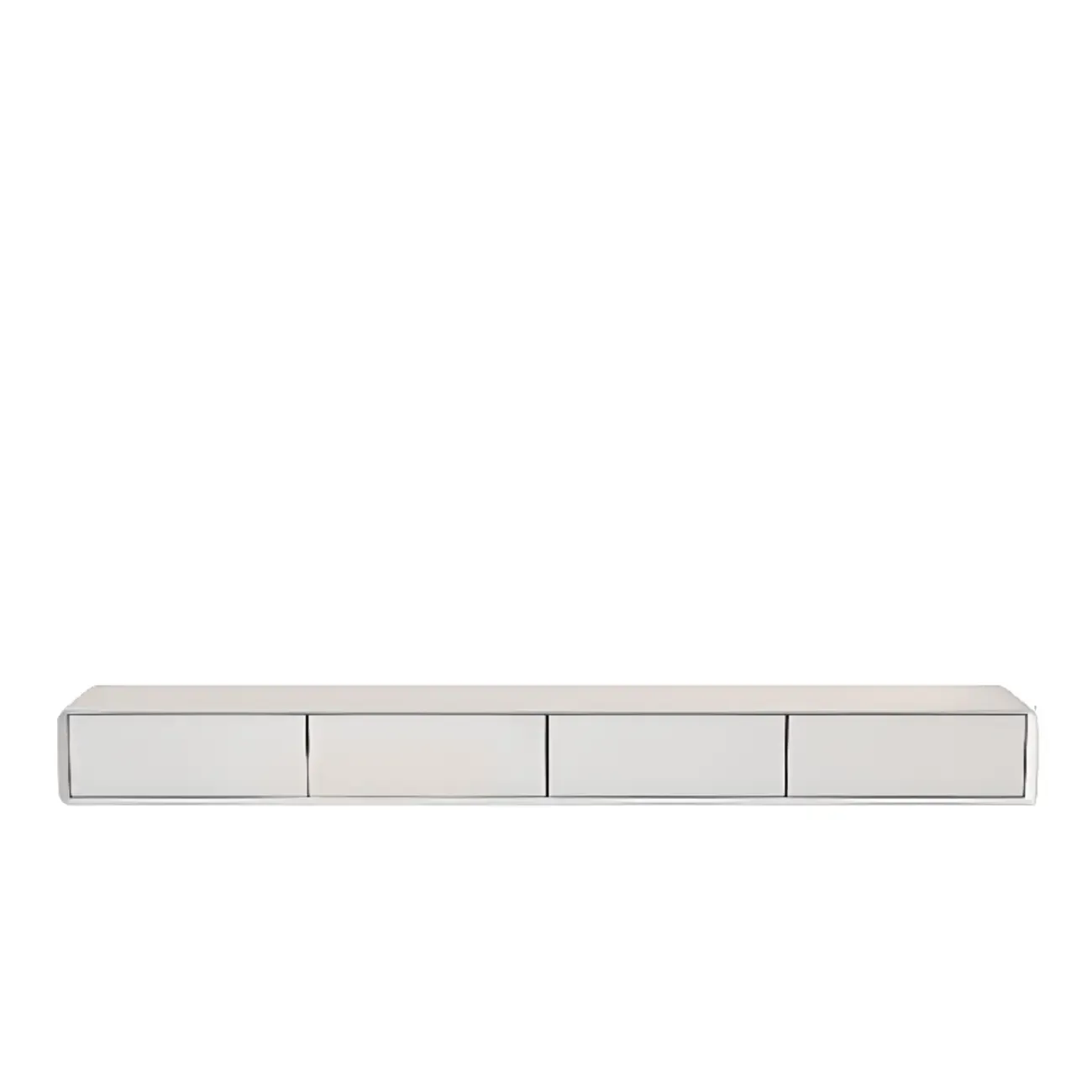 Walnut-Black Wood Drawers Floating Mount TV Stand Wall-Mounted Image - 26