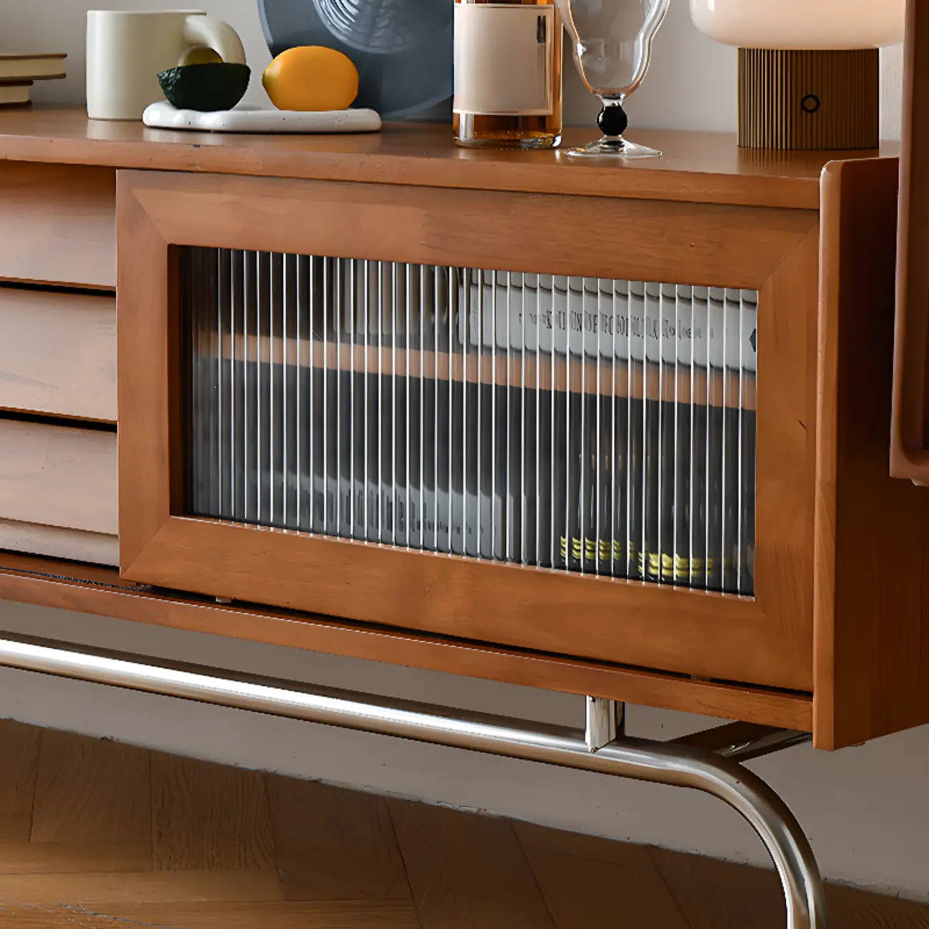 Traditional Wooden TV Stand with Flexible Storage for Living Room Image - 11 | homeyfad