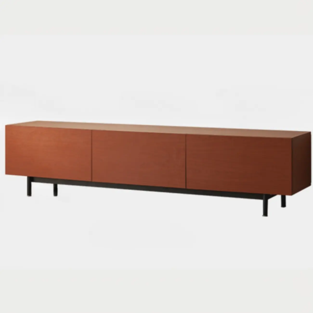 71" Mid-Century Rectangle Walnut Wood Cabinet Doors TV Stand Image - 28 | homeyfad