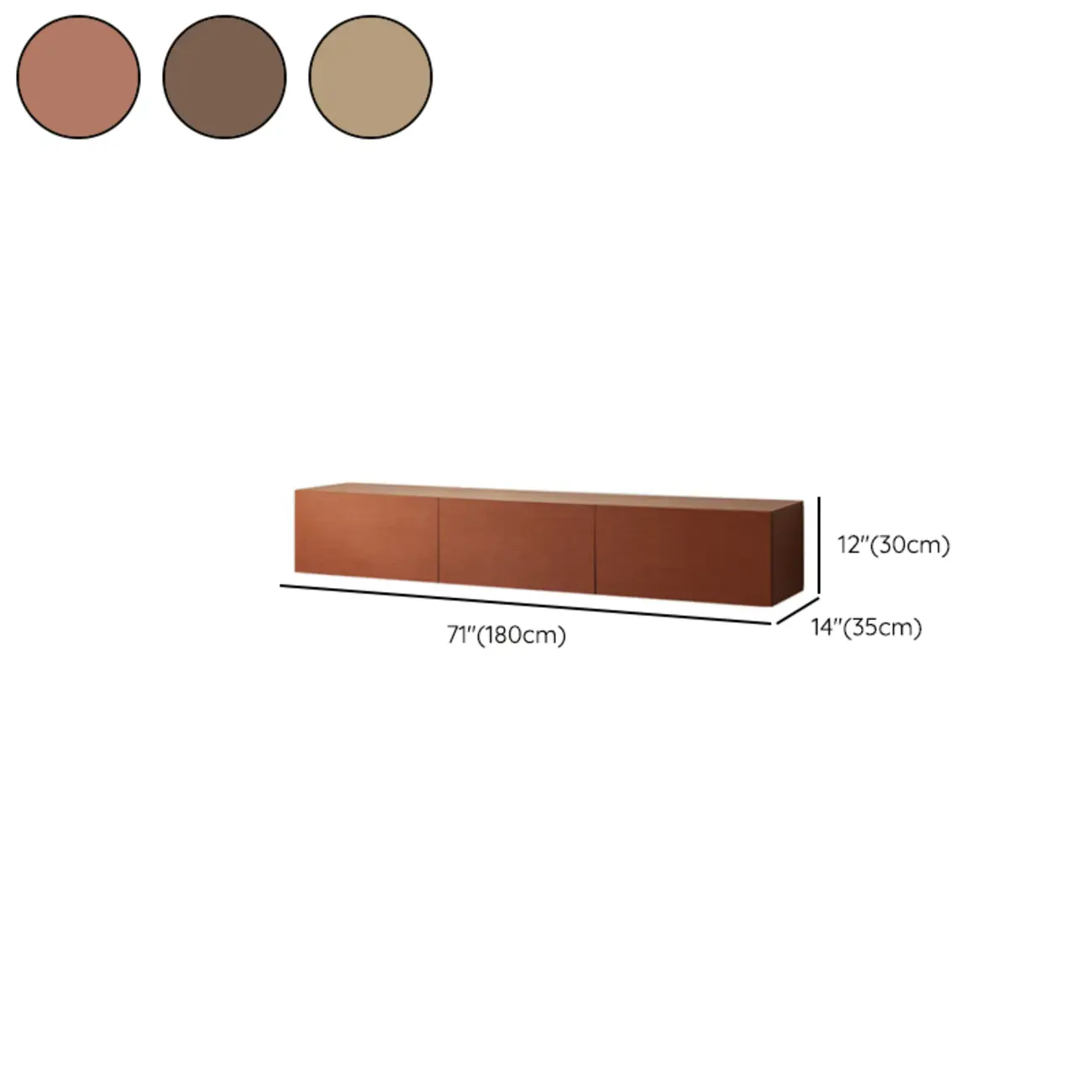 71" Mid-Century Rectangle Walnut Wood Cabinet Doors TV Stand #size | homeyfad