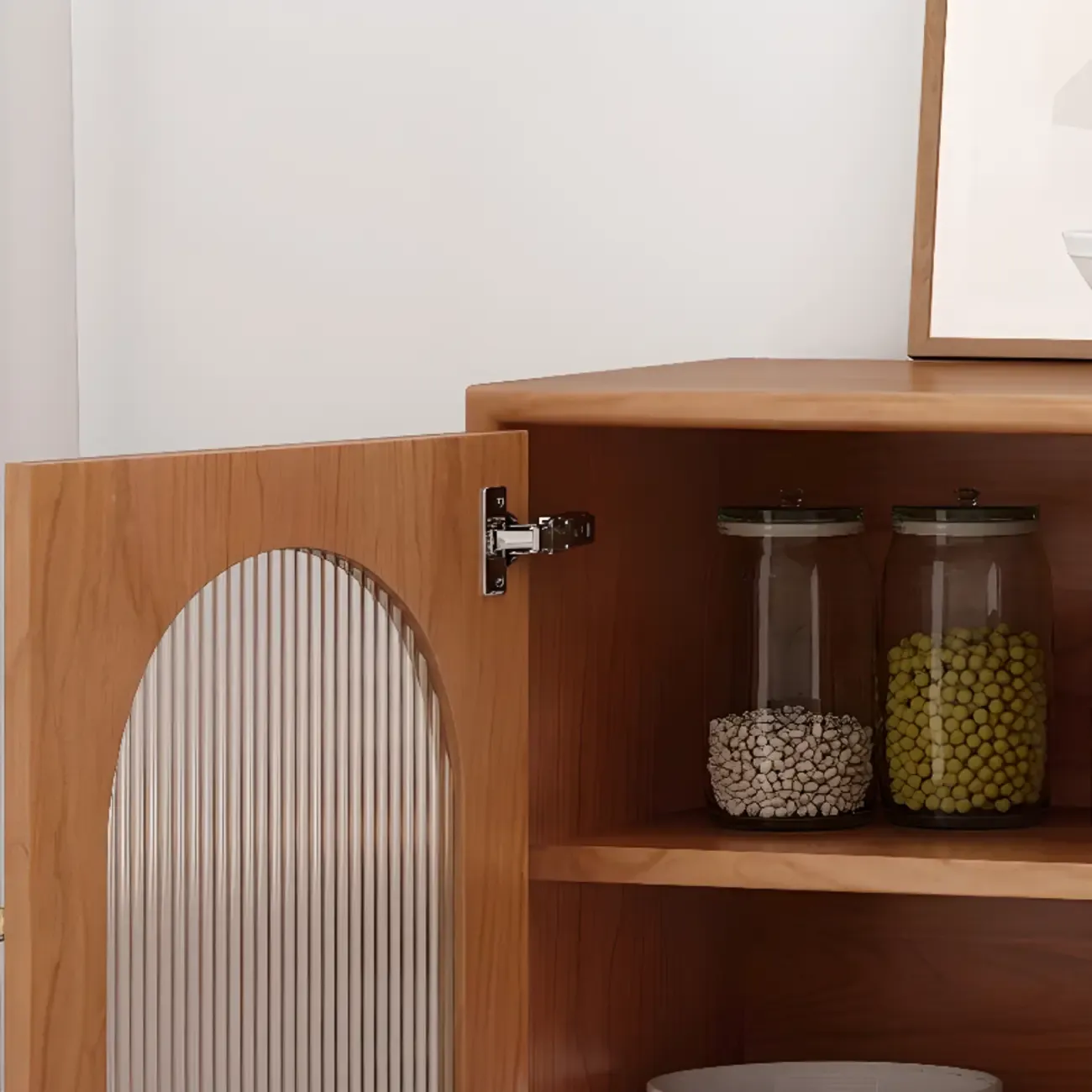 Modern Horizonal Nut-brown Wood Storage Buffet Sideboard Image - 10